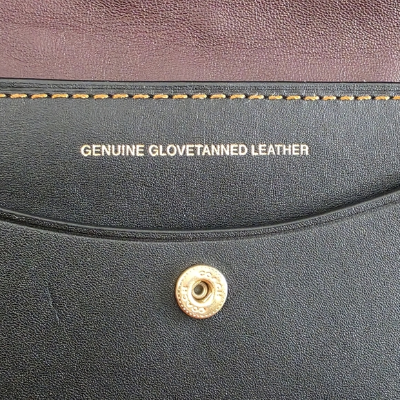 Coach 1941 58181 Tea Rose Clutch Black Leather Wristlet Bag - Picture 8 of 16